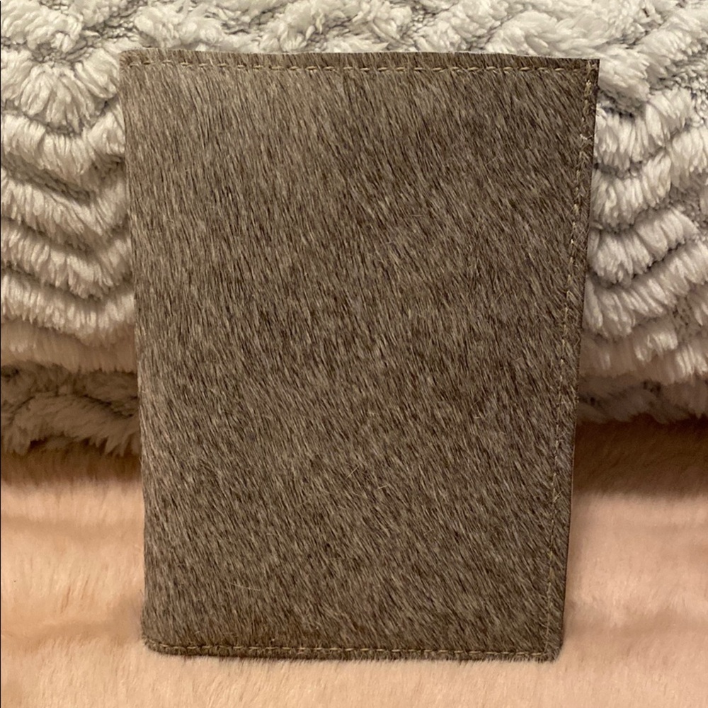 Holy Cow Couture Hair on hide unisex wallet.